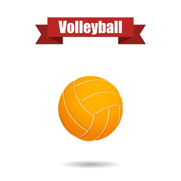 Volleyboll bollen med skugga — Stock vektor