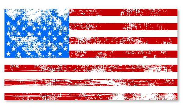 Bendera retro lusuh Amerika - Stok Vektor