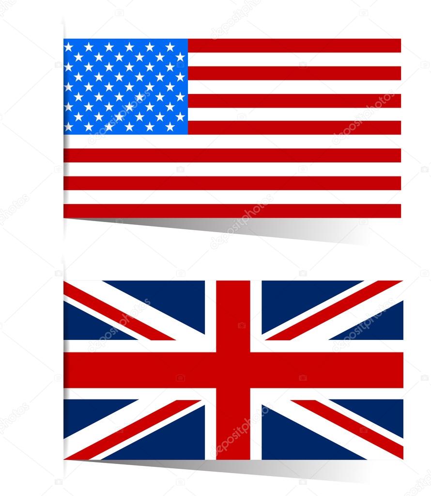 America and Great Britain flag