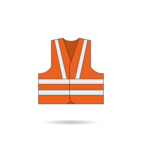 安全背心橙色图标说明 — 图库矢量图片