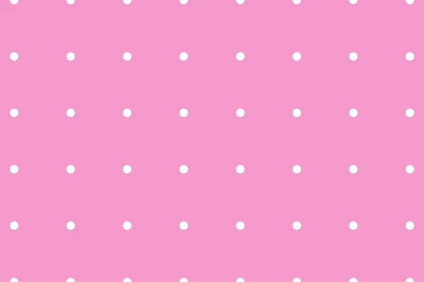 White polka dots pattern on pink background — Stock Vector