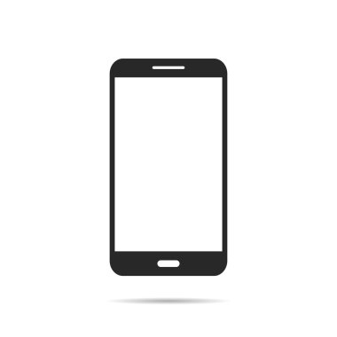 Gölge ile düz tasarım telefon simgesi