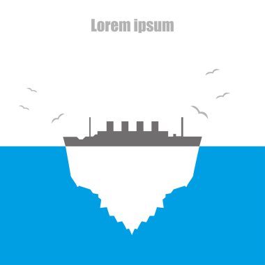 Buzdağı deniz kuşları vapur düz stil Illustration tarafından