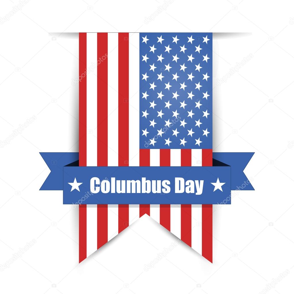 Background to the day of Columbus, American flag