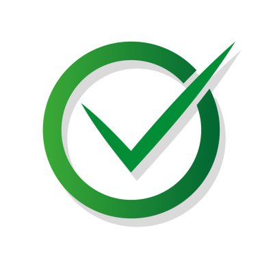 Gölge ile Onaylandı onay işareti işareti gösteren resim