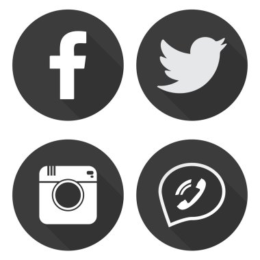 Düz tarzında Sosyal Medya Icons set