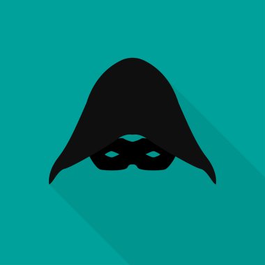 Düz stil uzun gölge yüzüne maske