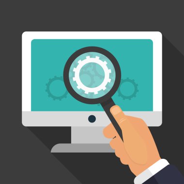 Onarım ve bakım düz retro tarzı kavramı