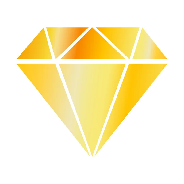 Preciosa piedra de color dorado simplicidad de ejecución — Vector de stock