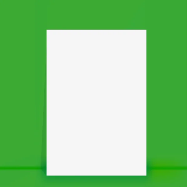 Cartel del Libro Blanco sobre un fondo verde — Vector de stock