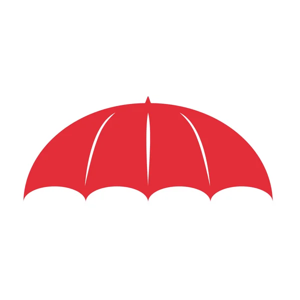 フラットなデザインのスタイリッシュなイラストで傘ロゴ — ストックベクタ