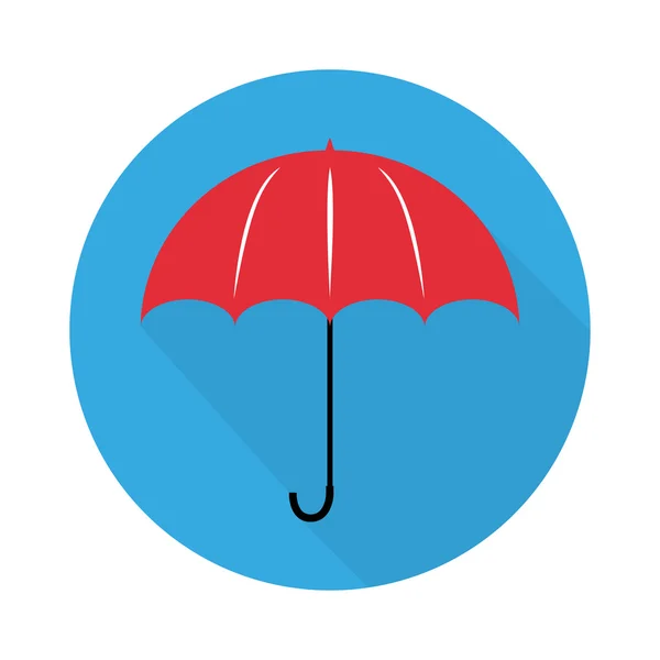 フラットなデザインのスタイリッシュなイラストで傘ロゴ — ストックベクタ