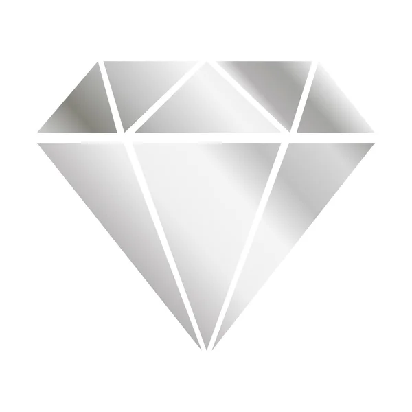 Preciosa piedra de color plata simplicidad de ejecución — Vector de stock