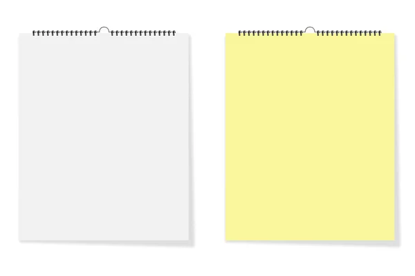 Zwei Blatt Papier verschiedene Farben mit einem Schatten — Stockvektor