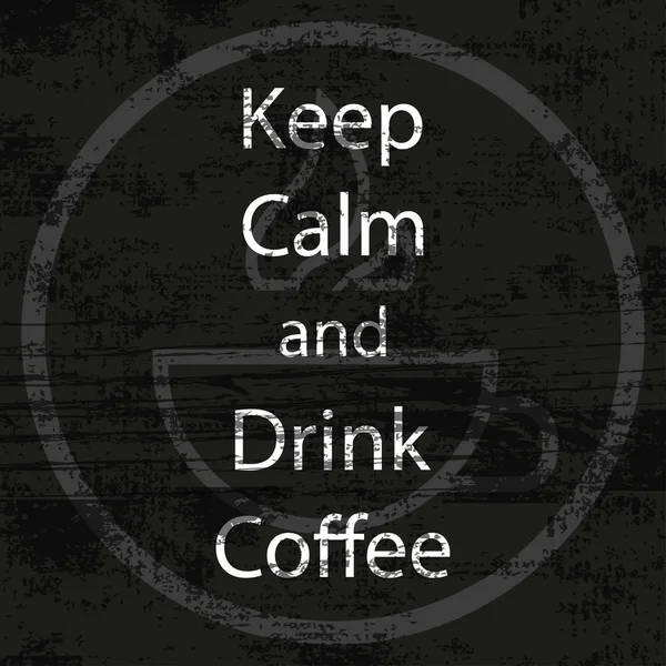 穏やかな、飲むコーヒーのレトロなスタイルを維持します。 — ストックベクタ