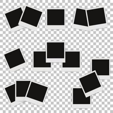 Farklı fotoğraf çerçeveleri gölgeler dizi