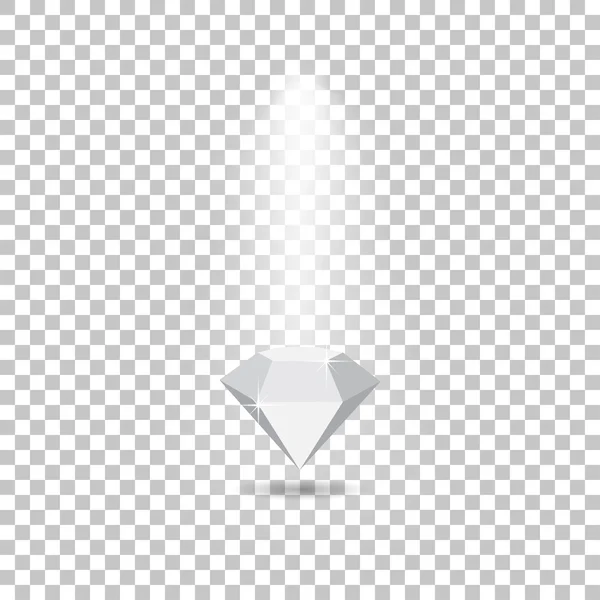 グレアを作るダイヤモンドに落ちる光の効果 — ストックベクタ