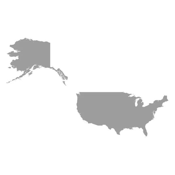 Usa map grey colored on a white background — Stock Vector