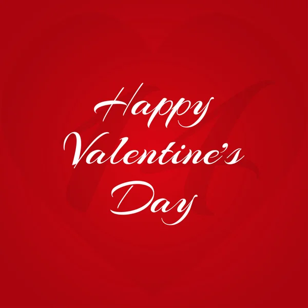 Щасливий день Святого Валентина напис на червоному тлі — стоковий вектор