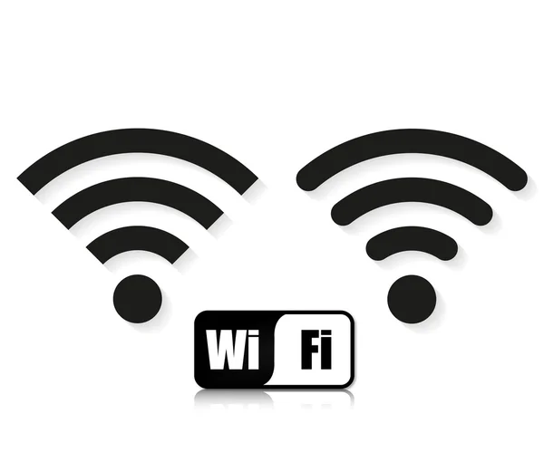 Conjunto de ícones diferentes Wi-Fi em um fundo branco —  Vetores de Stock