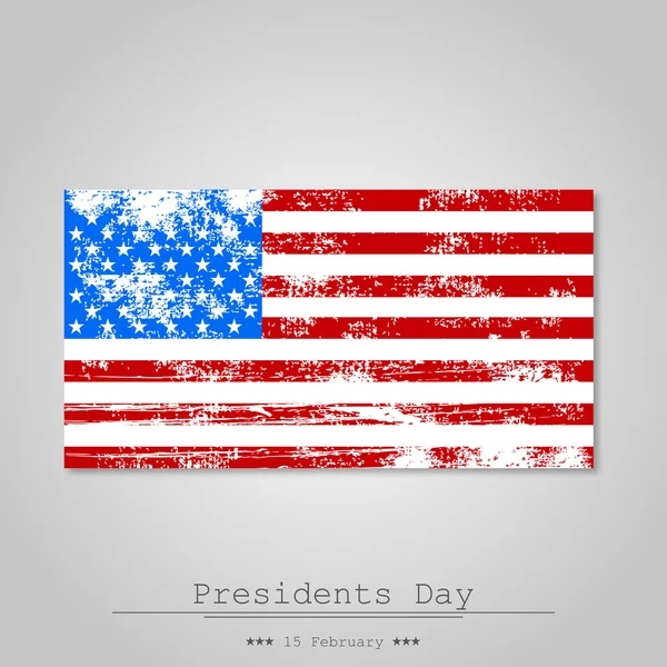 Flagge der Vereinigten Staaten schäbig auf grauem Hintergrund — Stockvektor