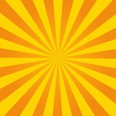 Retro ray orange background in vintage style clipart