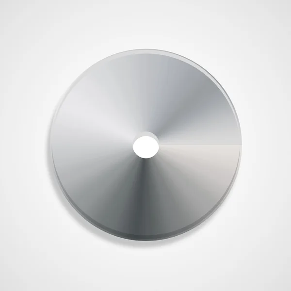 Цветной диск серого цвета с теневым объемом — стоковый вектор