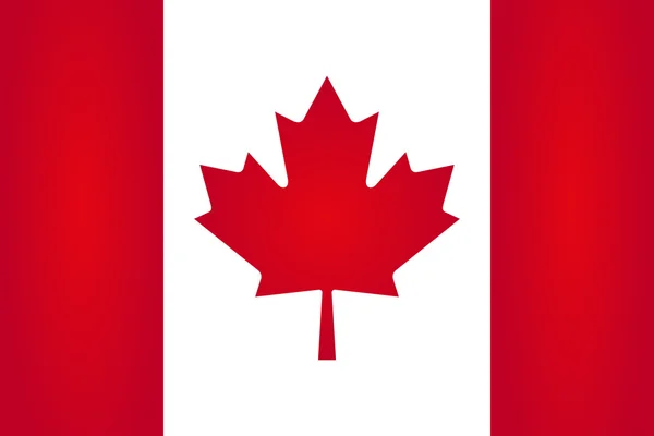 Bandera de Canadá rojo y blanco ilustración de un elegante — Archivo Imágenes Vectoriales