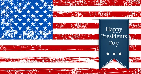 Flagge Amerika Illustration zum Tag des Präsidenten — Stockvektor