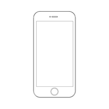 Çizgili beyaz bir arka plan üzerinde telefon