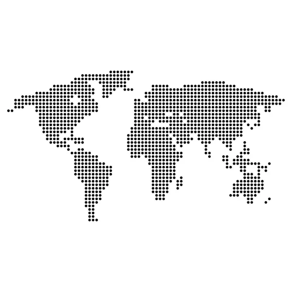 Landkarte mit Kreisen auf weißem Hintergrund — Stockvektor