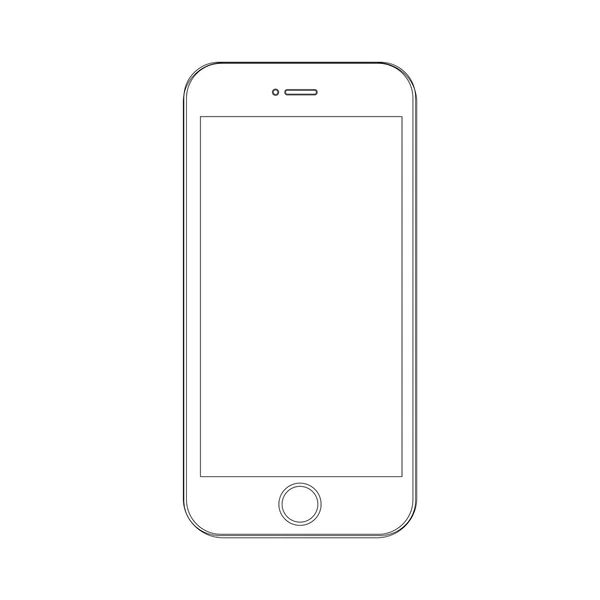 Phone on a white background with lines — Stock Vector