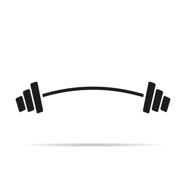 Barbell pictogram platte ontwerp op witte achtergrond — Stockvector