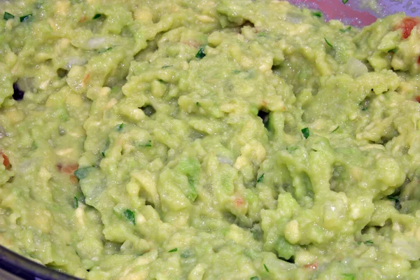 Close Freshly Made Guacamole — Fotografia de Stock