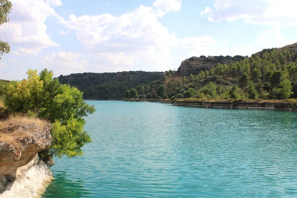 Lagunas Ruidera Con Agua Azul Turquesa —  Fotos de Stock