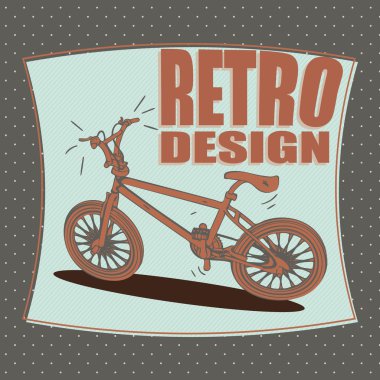Bisiklet anahat simgesini, retro tasarımı