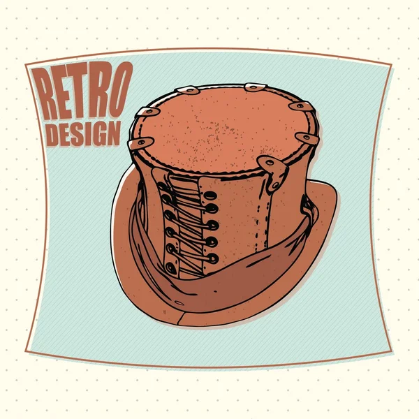 Tophat diseño retro — Vector de stock