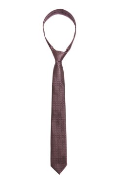 Renkli ipek kravat. Düzenlenebilir renkler. Beyaz arkaplanda renkli ipek kravat. 