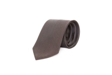 Renkli ipek kravat. Düzenlenebilir renkler. Beyaz arkaplanda renkli ipek kravat. 