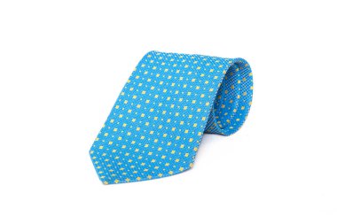 Renkli ipek kravat. Düzenlenebilir renkler. Beyaz arkaplanda renkli ipek kravat. 