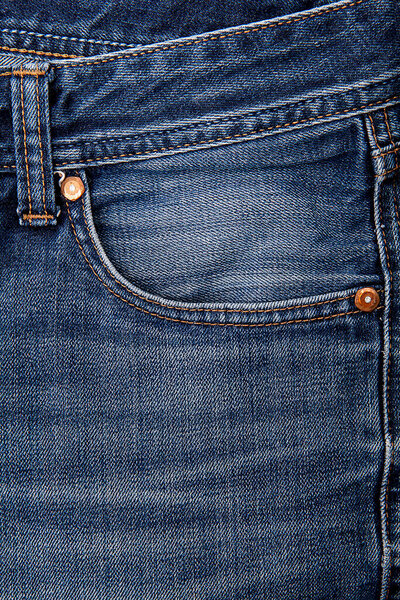 Fashionable clothes. Jeans close-up, detailed image.