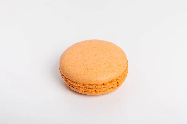 Macaron Dolce Colorato Sfondo Bianco Spuntini Dolci — Foto Stock