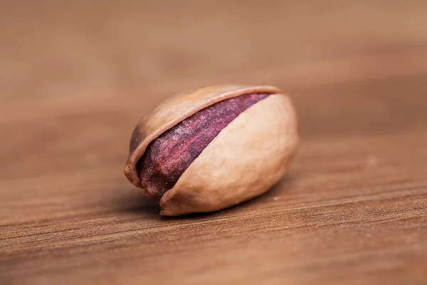 Pistazien Auf Holztisch Gesunde Ernährung Und Snacks — Stockfoto