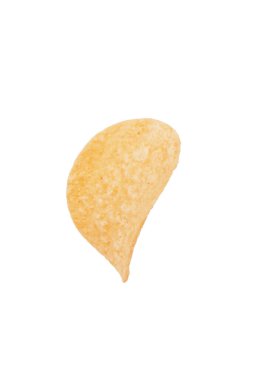 Patates cipsi beyaz arkaplanda izole.