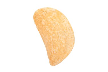 Patates cipsi beyaz arkaplanda izole.