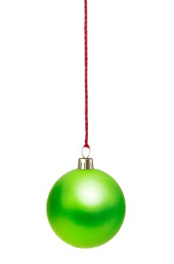 Beyaz arka planda izole edilmiş Noel süsleri. 