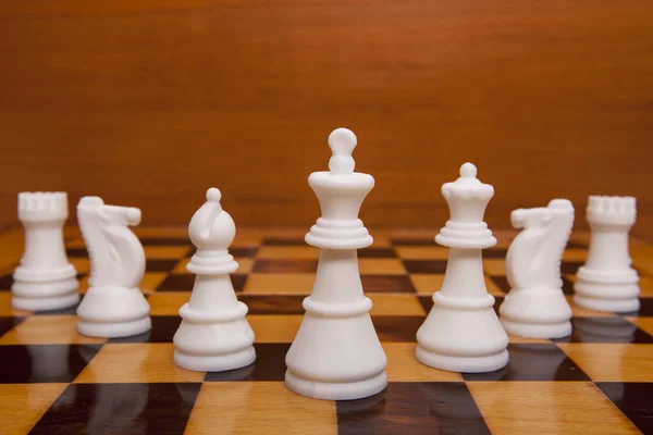 Шахматная Игра Концепция Бизнес Стратегии Тактики — стоковое фото