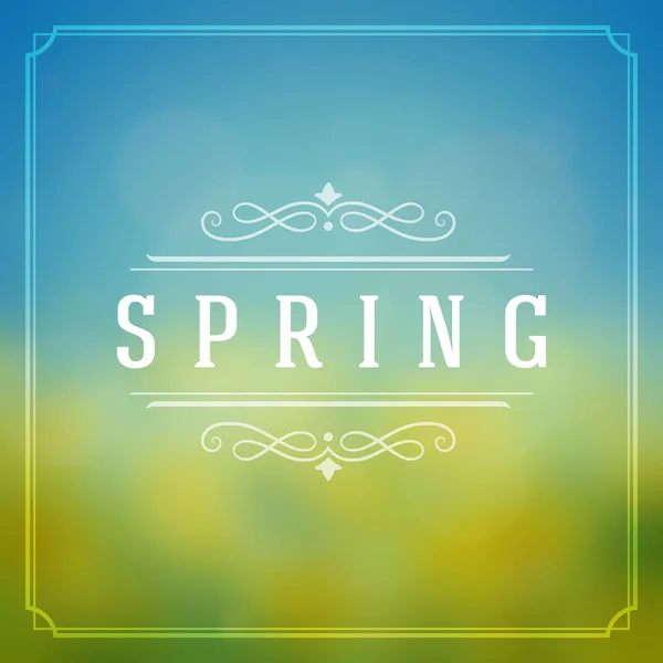 Cartel tipográfico de vectores de primavera o diseño de tarjetas de felicitación — Archivo Imágenes Vectoriales