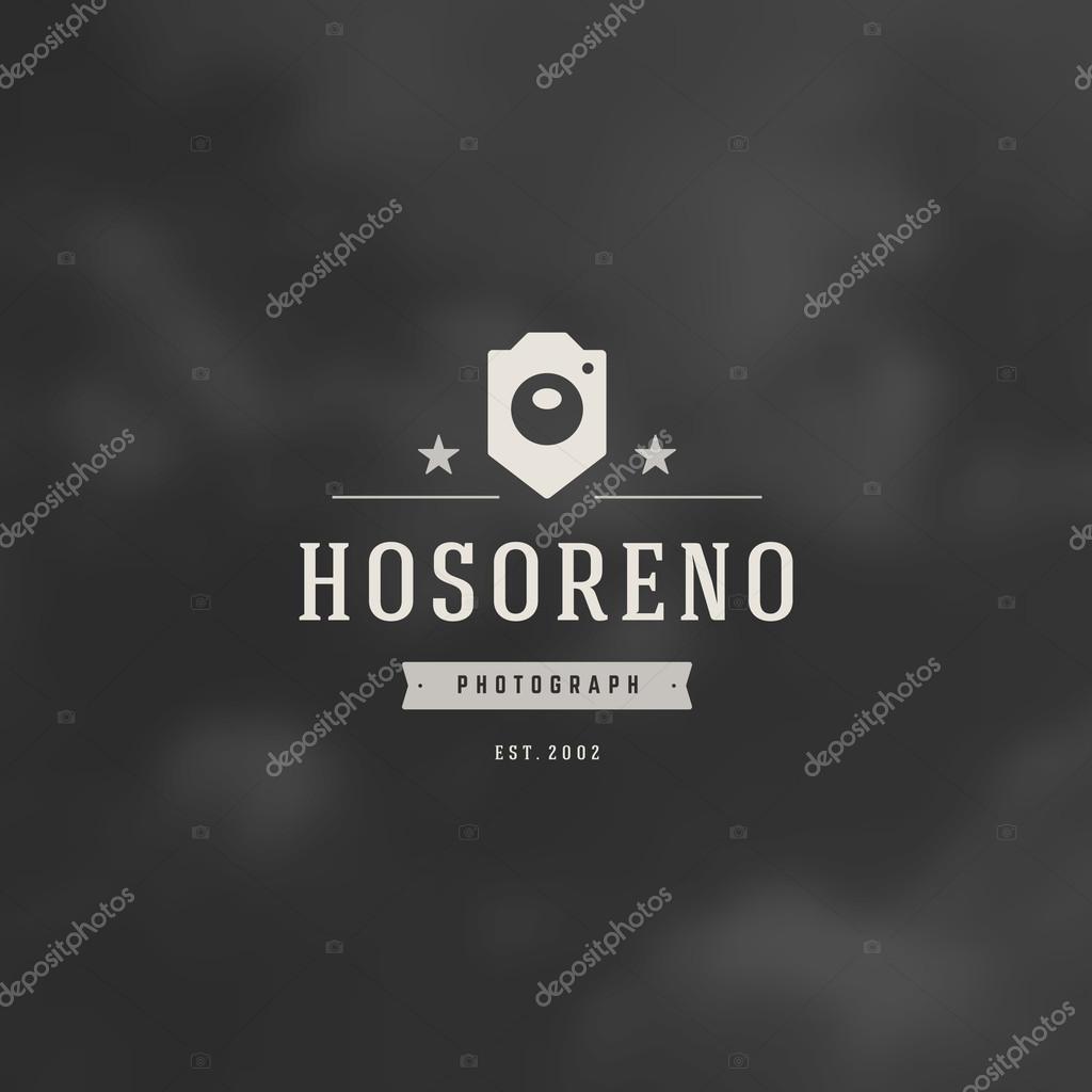 Photographer Logo Template. Vector Design Element Vintage Style for Logotype, Label, Badge, Emblem. Photography Logo, Photo Camera Logo, Photo Studio Logo, Photo Camera Icon, Camera Logo, Retro Logo