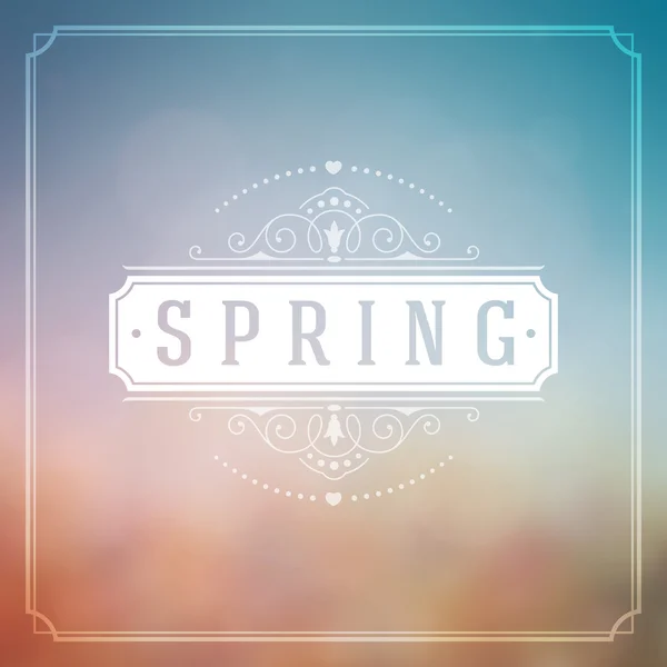 Spring Vector Typographic Poster or Greeting Card Design. — Stock Vector